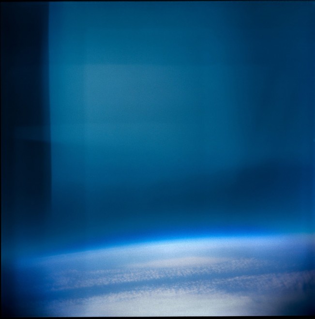 View of Earth from the Stratosphere with Holga plactic 'toy' camera.