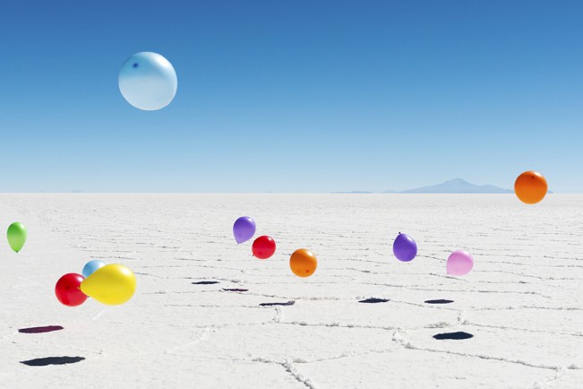 Balloons 2, Salar de Uyuni, Unyni Salt Flats, Bolivia