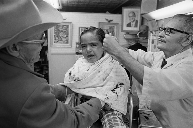 First Haircut, Pacheco's Barber Shop,   2619 Bagley, Detroit 1972 2-45-2