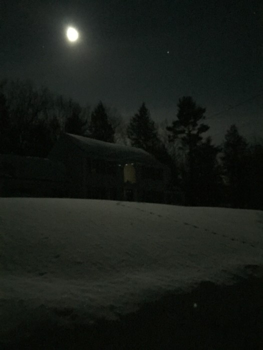 night snow