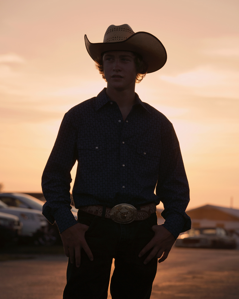 Cowboy in Sunset