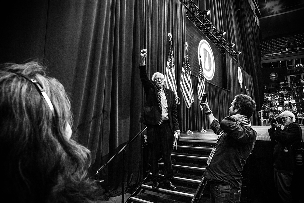 Political Theatre by Mark Peterson Democratic Presidential candidate Bernie Sanders attends the New Hampshire Democratic Party State Convention in Manchester, NH on September 19, 2015.
