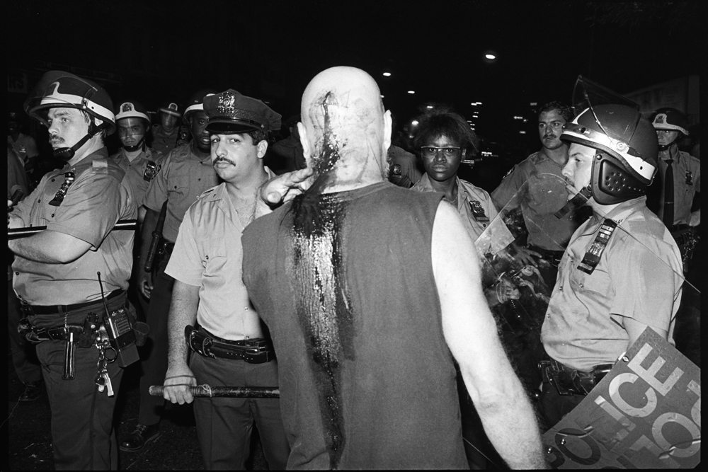 Tompkins Square Park riot, New York City, 1988. © James Hamilton