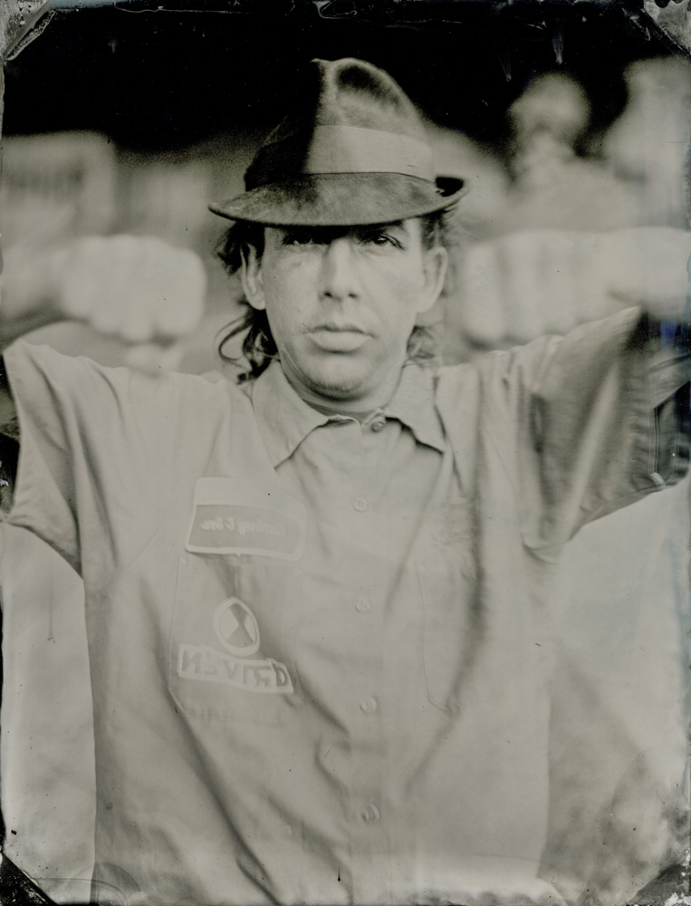 wet plate collodion tintype, from the skater series