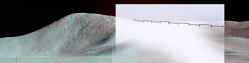 b_Mt Hadley Anaglyph Pan with Fence and Snow Storm