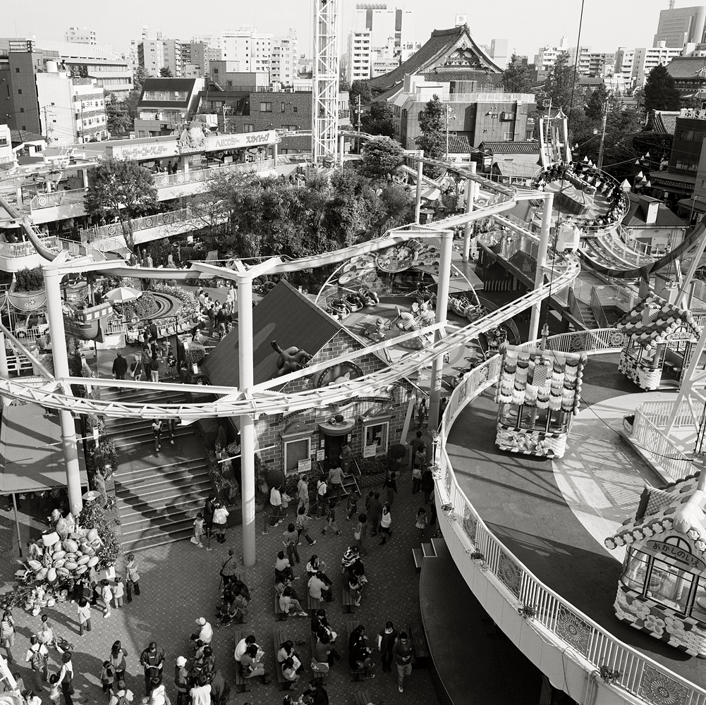 Hanayashiki Amusement Park in Asakusa District, Tokyo, Japan