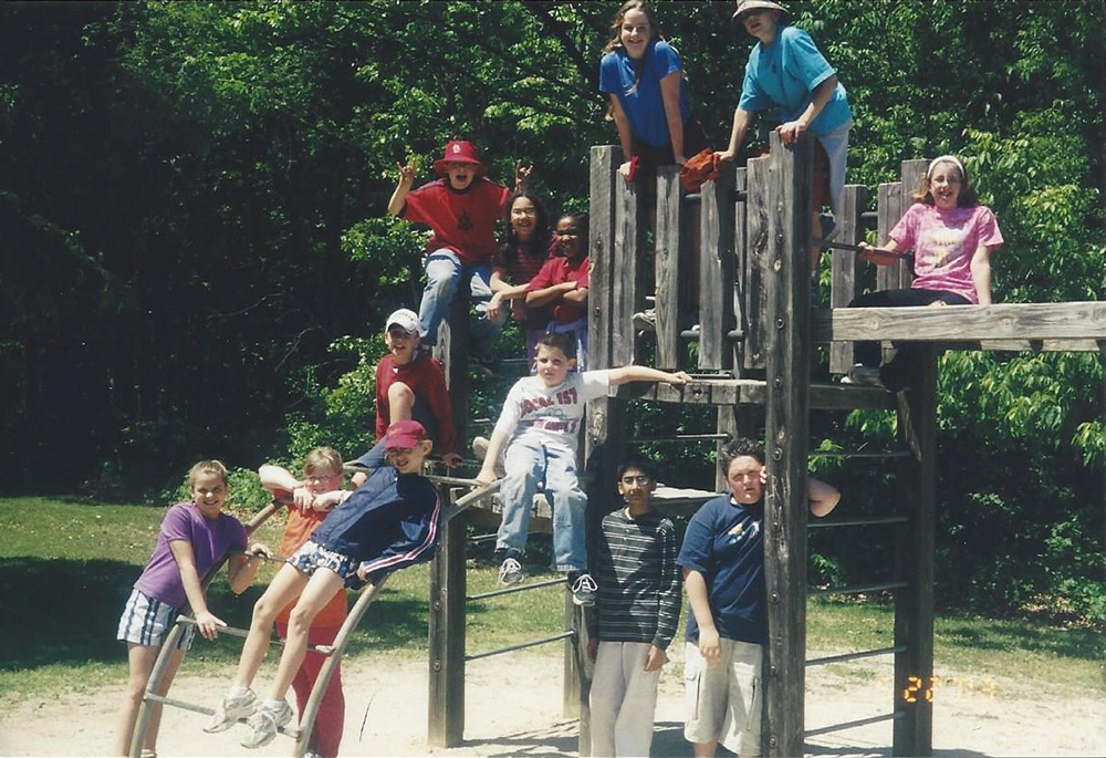 Some members of my fifth-grade class on a field trip photographed in 2003 at Kennekuk County Park in Danville, Ill.