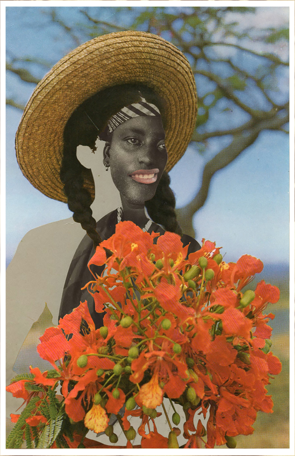 05_Ayoowiri or Girl with poinciana flowers, 2020, Archival print on Hahnemuhle FineArt Pearl paper, 11 x 17