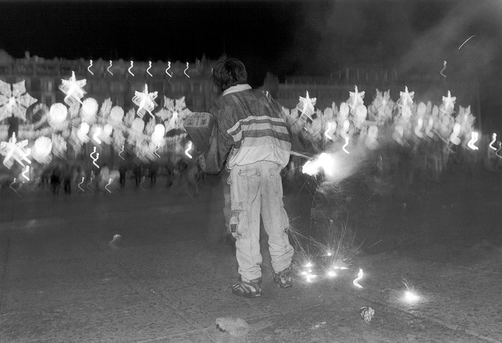 New Year's Eve 1998 - Mexico City, DF Boy Selling Fireworks on the Zocolo