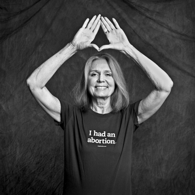 Gloria Steinem described her abortion in the film 'I had an abortion' that she had as a young woman in London, where she lived briefly before studying in India. In the documentary My Feminism, Steinem characterized her abortion as a "pivotal and constructive experience."