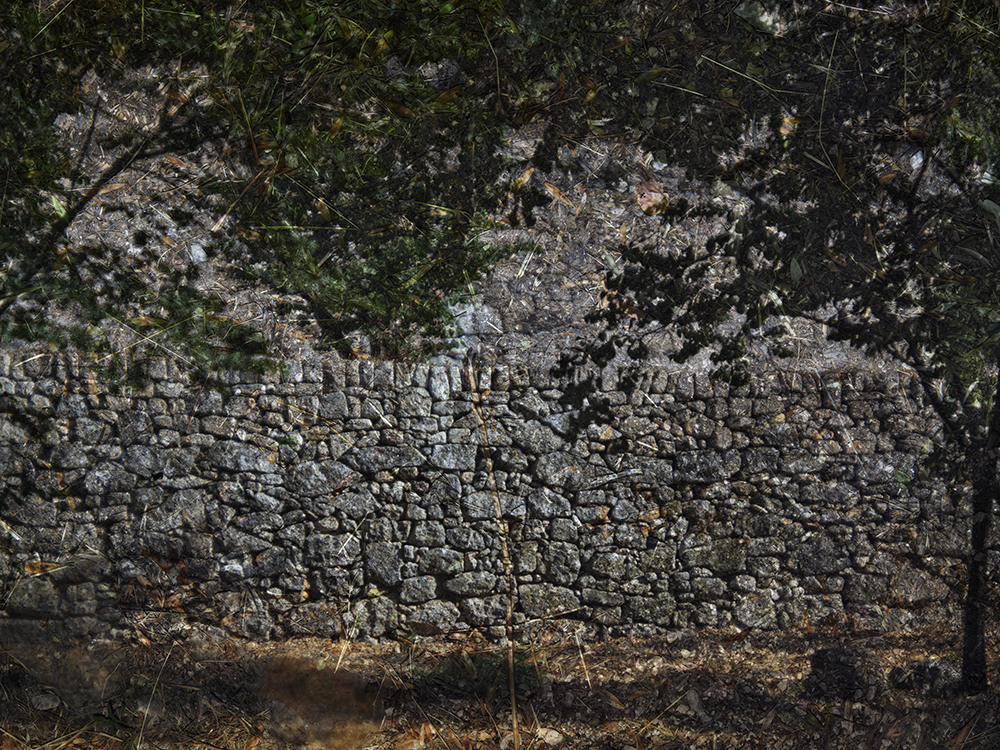 2022 - Tent Camera Image, A Stone Wall, Abbaye de Montmajour, Arles, France copy
