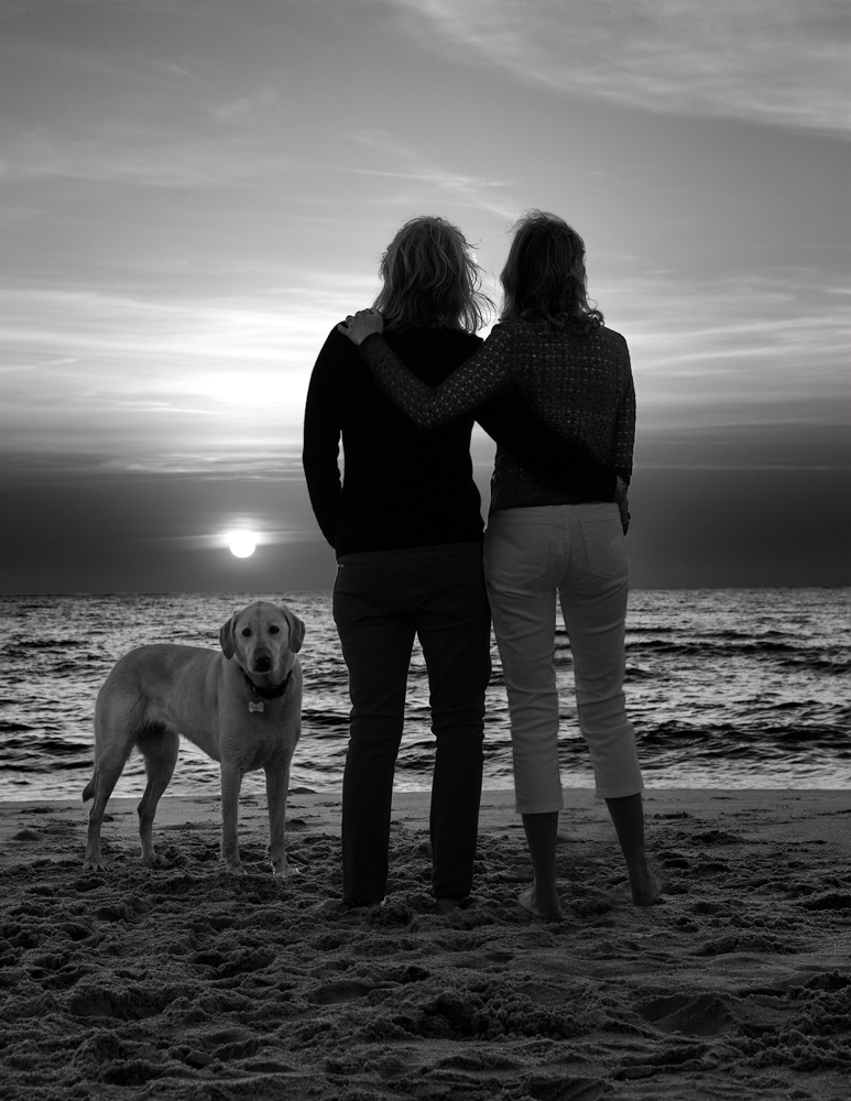 B. Proud and Allison with dog Soleil. Together now 34 years. Married finally in 2011, Dewey Beach, Delaware
