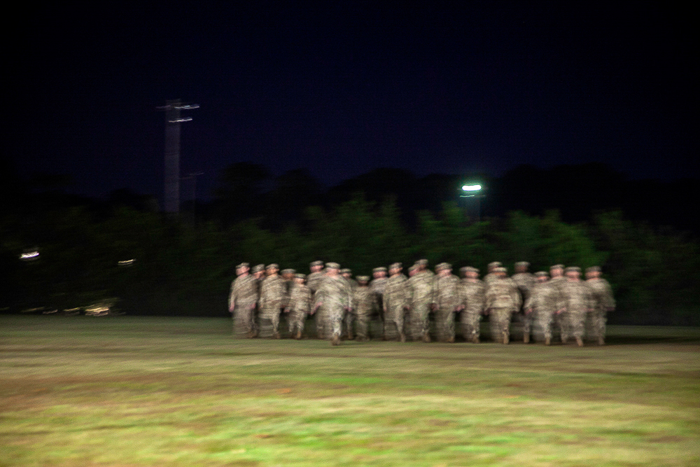 Homecoming. They arrive in the middle of the night. Eyes sleepy, searching for their families. They look like ghosts- in this space between deployment and home. Some of the soldiers are crying. Maybe it's just mine. Fort Stewart, Georgia, October 23, 2018.