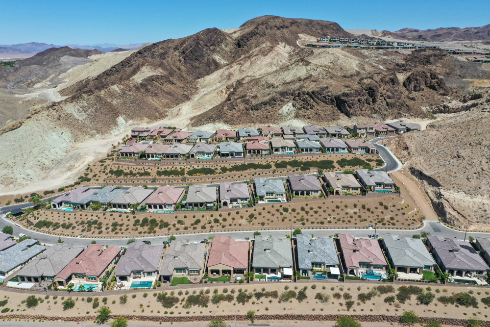 Henderson, Nevada, along with much of the Las Vegas area, continues to add new housing at a rapid pace despite critically low water levels in the region’s reservoirs.