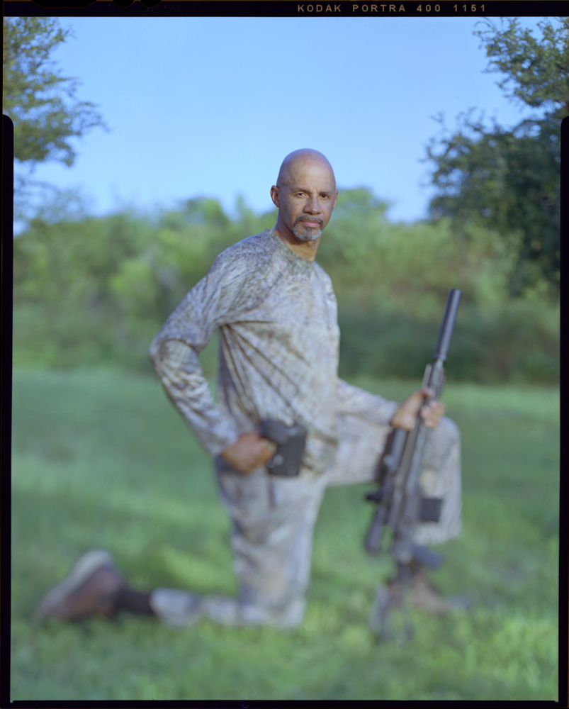 David Butler, 55, grasps his hunting rifle near his home on July 24, 2021 in Manor, Tx. Leasing of hunting land serves as a financial barrier for many African Americans. “A year lease can be upwards of $1100 and you may only walk away with one deer that year,” Butler said. “I believe a lot of people would love to hunt if they had the opportunity,” he said.