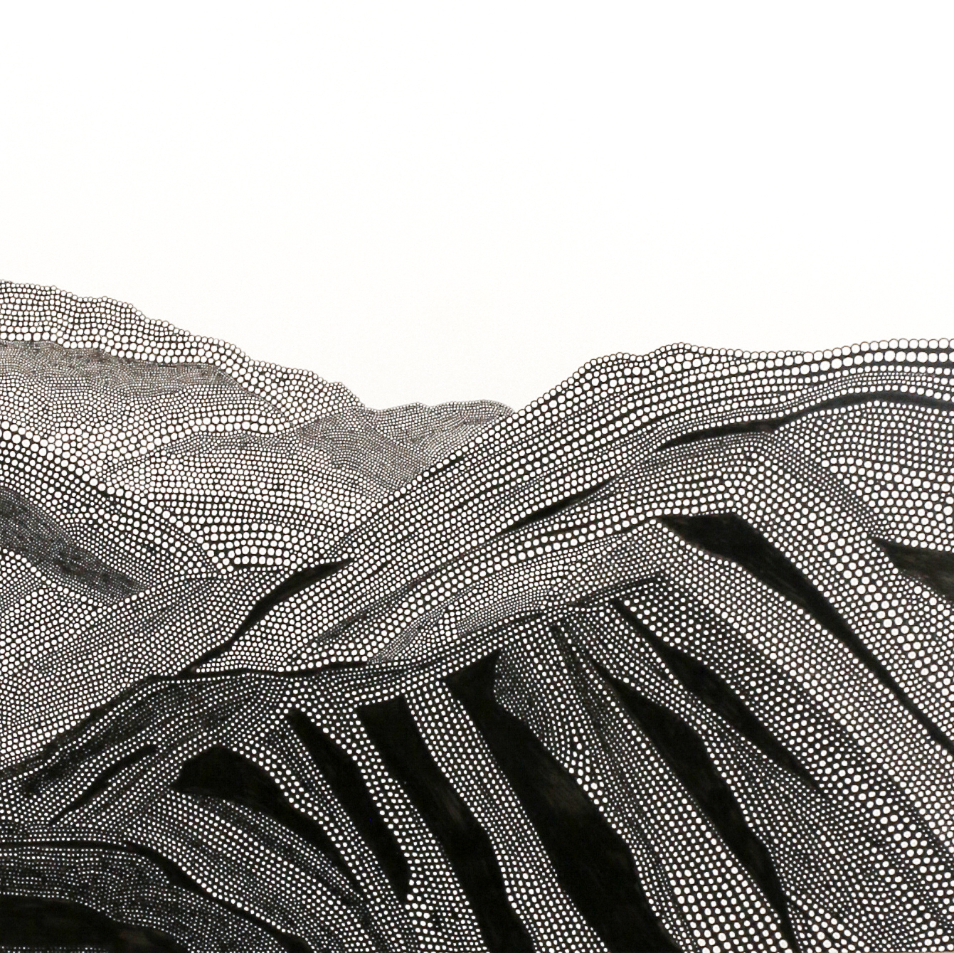 9. Mountains in 2022_05, Pen on Panel_Hyewoon Yoon - Copy