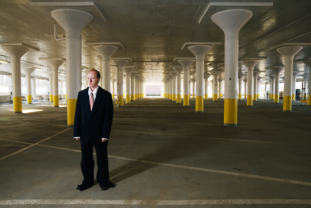Man in Parking Garage
