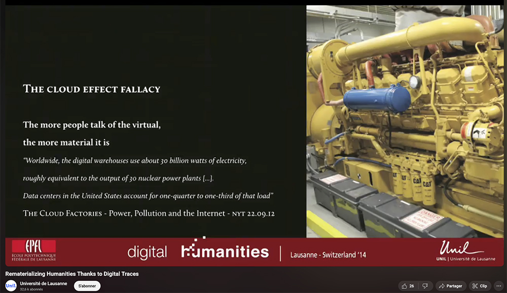 Bruno Latour, Cloud Effect Fallacy, Université de Lausanne, 2014