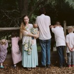"A Wife With a Purpose," the online super star Ayla Stewart, poses for a portrait at a public park in Tennessee on August 23, 2017 along with her six children. She's known for promoting #tradlife (traditionalist homemaking and white culture). She's been kicked off twitter for hate speech, though has started accounts on Gab and other platforms, and continues to have a huge youtube following. Though she believes there are many definitions of the word Nazi, she says there is only one definition of the word racist and she claims she is not racist.