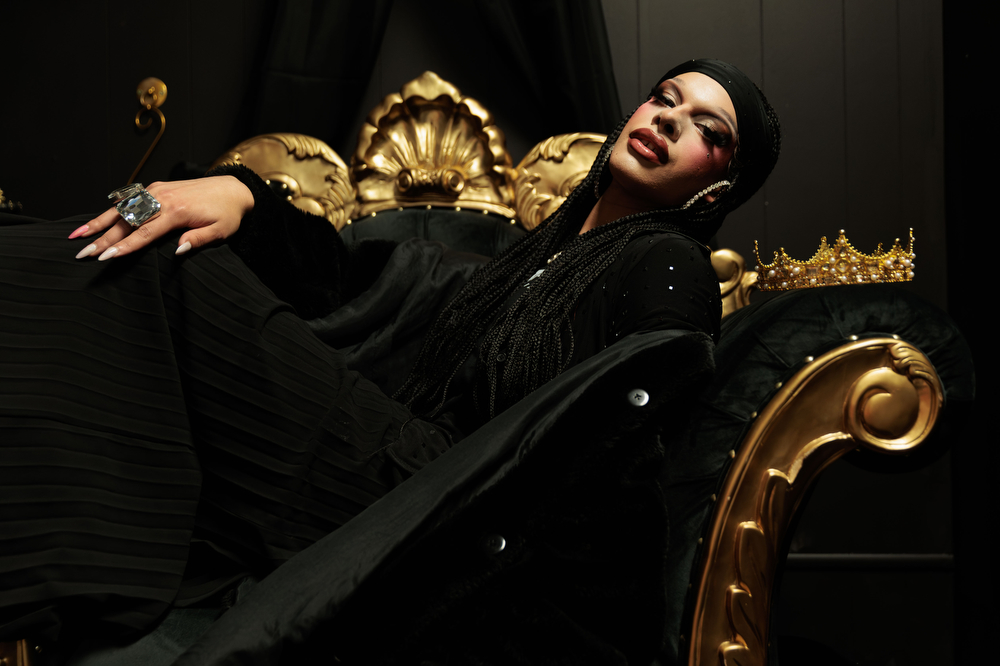 Drag queen, Nyshyne Frieson, of Huntington, WV poses for photos during a Hip Hop event in Charleston, WV. May 2, 2026.
